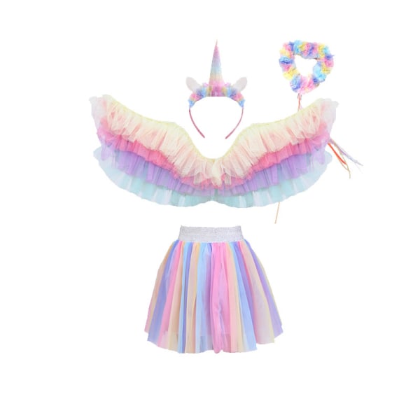 Unicorn Wings Pannband Med Trollstav För Fairy Wings Halloween pink L