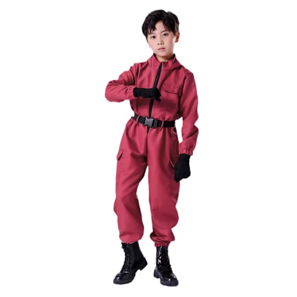 Squid Game 2 Børnevagt Jumpsuit Med Maske Clothes+triangular mask 110
