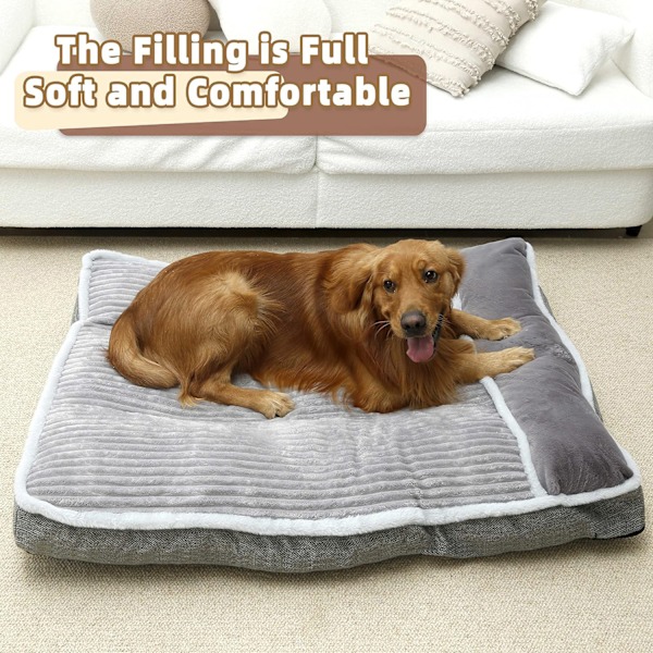 Hundebed for små hunder, hundemattras med pute for bur 91*58*7.5cm