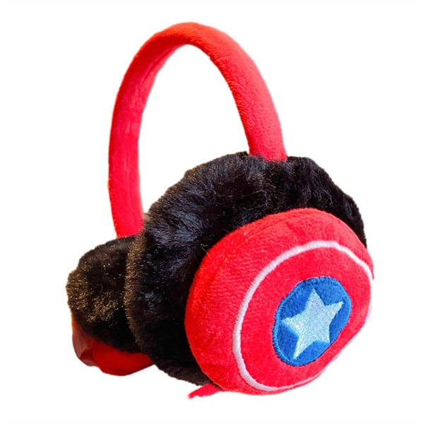 Barn Pojkar Flickor Spindelhörselkåpor Varma Vinteröronvärmare Tecknad present Captain America
