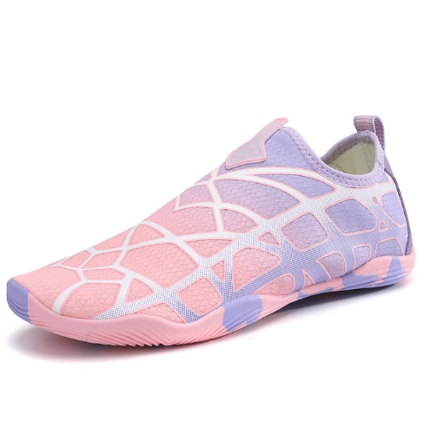 Barefoot Vann Sko Kvinner Menn Aqua Sokk Atletisk Vandring Vann Sport Sko Pink 38