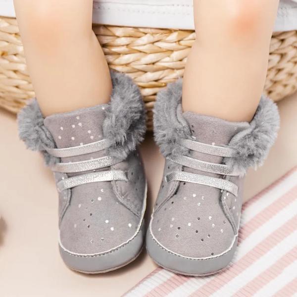 Vauvan talvibootsit, vauvojen tyttöjen ja poikien lumikengät, liukumattomat kylmään säähän grey 11cm