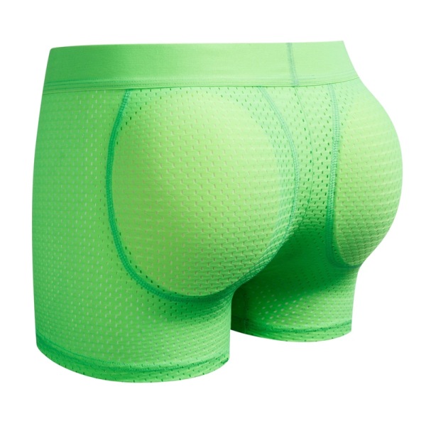 Mænds Underbukser Boxer Mesh Mænds Polstrede Underbukser med Hoftepads Green 2XL