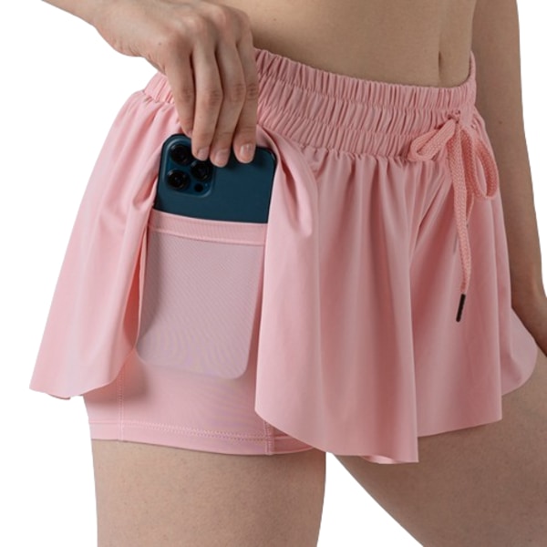 Pige Atletiske Shorts Børne Gymnastik Løbeshorts Pink L