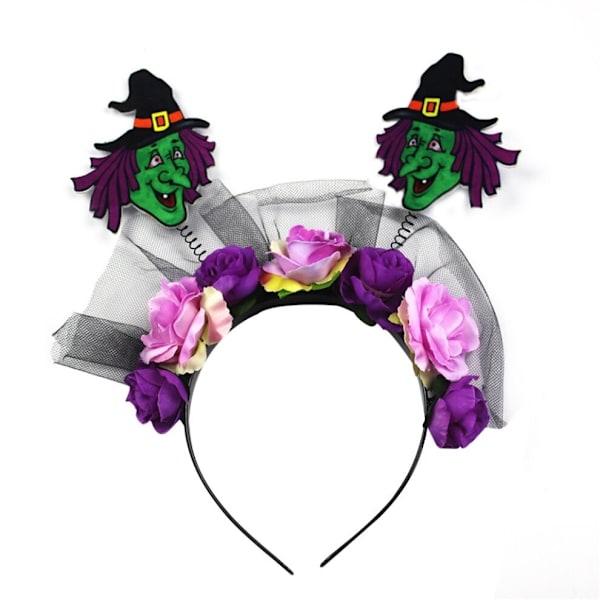 Kukka-Noita Pannan Paha Noita Pää Tarvikkeet Tanssijuhlat Hiuslenkki Purple