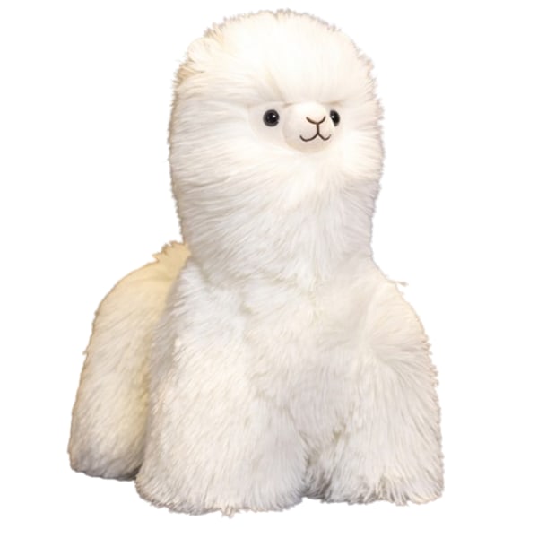 Alpaca Plussjeleketøy Myk Lama Stoffdyr Plushie Stuffet Lama Alpaca Plussj white 40cm