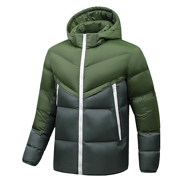 Herrarnas Snap Front Pufferjacka green L
