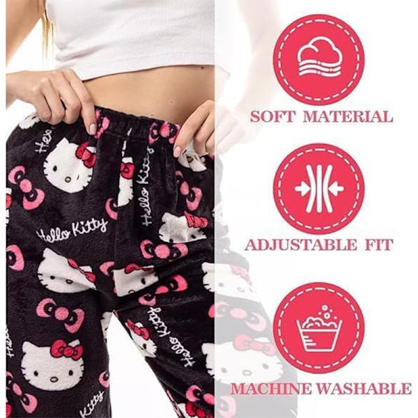 Anime Pyjamasbukser med All Over Print til Kvinder black L