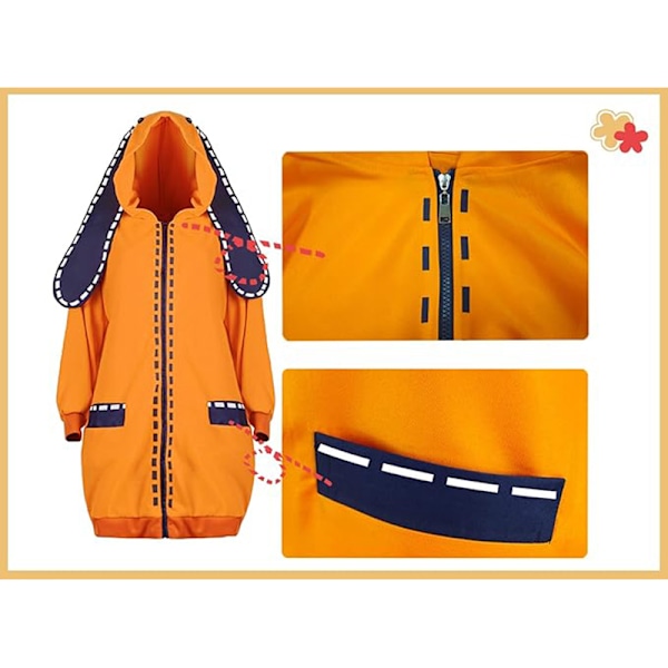 Anime Runa Cosplay Kostyme Kaninører Hoodie XS