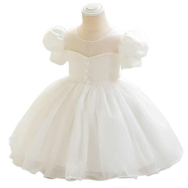 Pigekjole til Fødselsdagsfest, Kommunionceremoni, Prinsessekjole White 100cm
