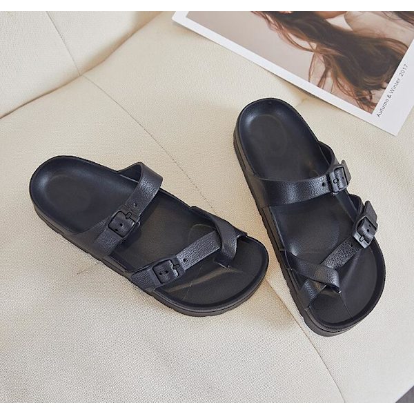 Naisten Platforma Sandaalit Mukavat black 39