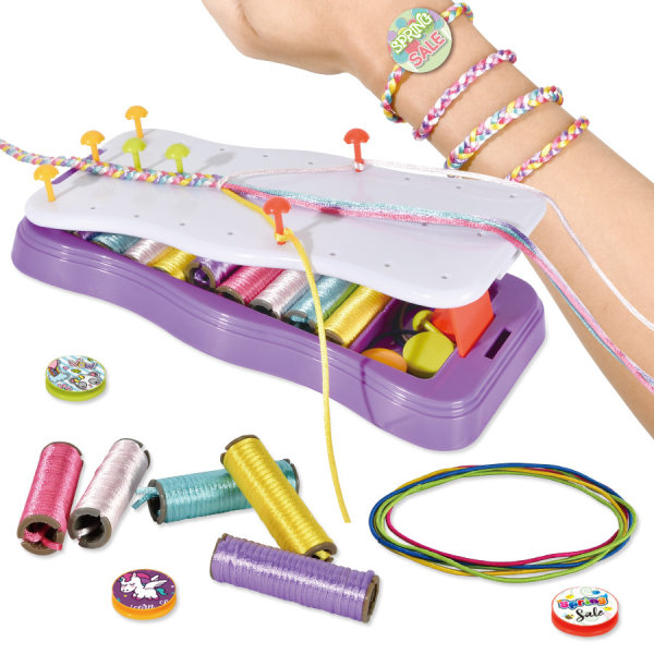 Konst och hantverk för barn, Friendship Armband Making Kit för flickor Purple