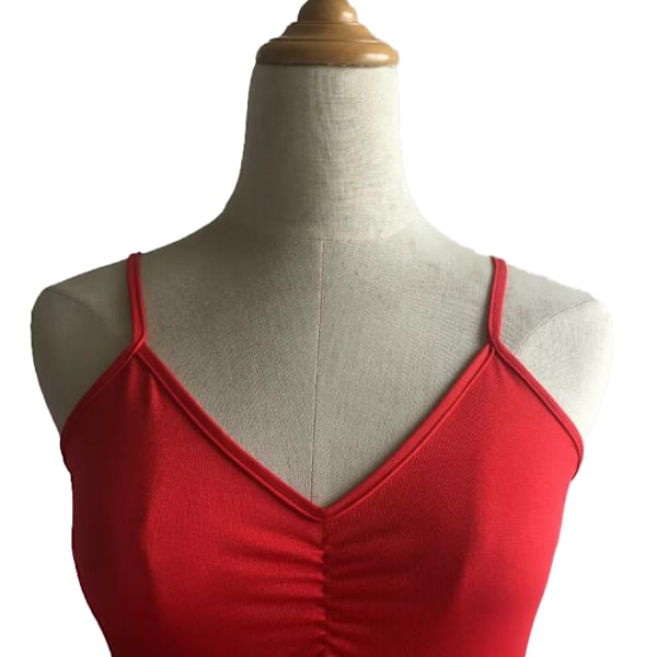 Ballerinadräkt, Barnbalettkostym Kvinnor Balett Danskläder red L