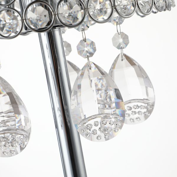 Moderna LED-kristallbordlampor för sovrum Silver