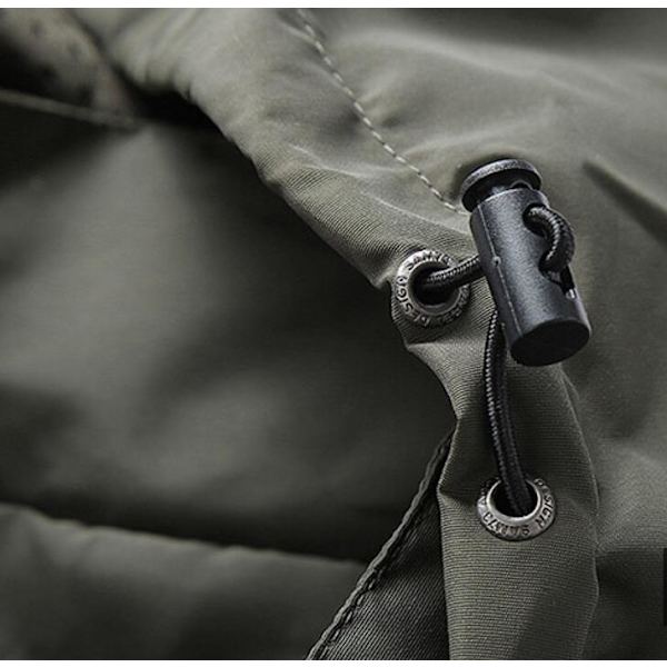 Mænds Crew Hooded Midlayer Jakke green 4XL