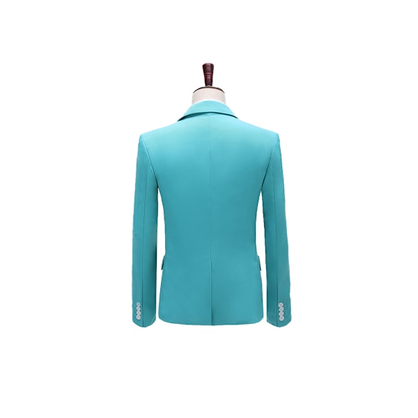 Herre 2-delt Suit Slim Fit Business Bryllup Fest Tuxedo Suits green M