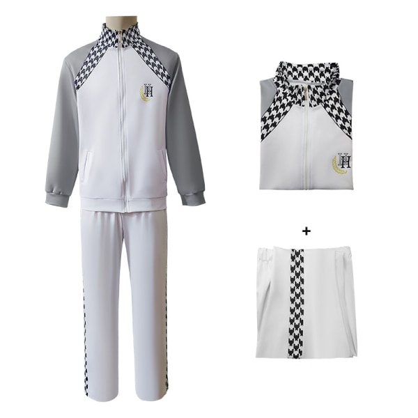 Blue Lock Cosplay kostym Isagi Yoichi Fotbollströja Sportswear Uniform High school outfit Grey White 3XL