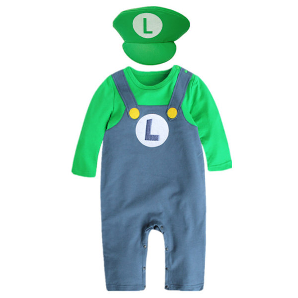 Mario Kostym, Super Mario Bros Kläder för Bebisar green 80cm