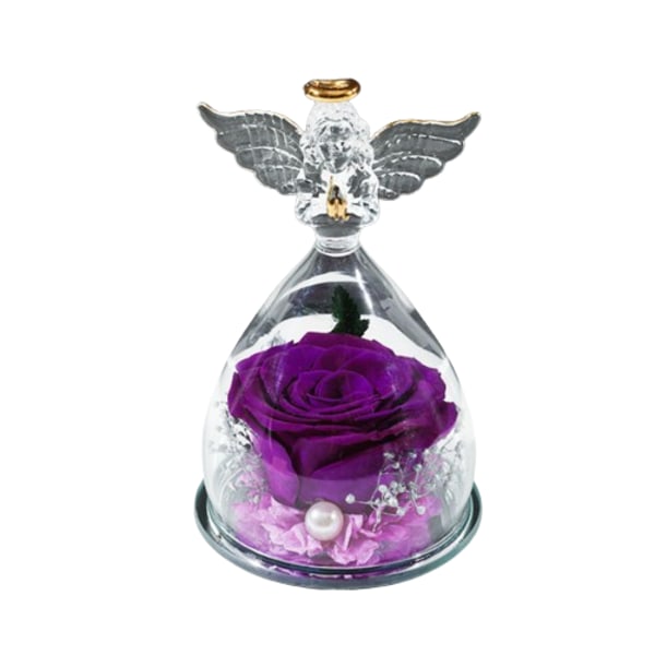 Konserverade Blommor Present till Alla Hjärtans Dag purple