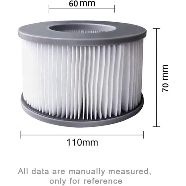 8 st Mspa Pool Hot Tub Spa Filter Cartridges, Swimming Pool Filter Replace Cartridge 6PCS