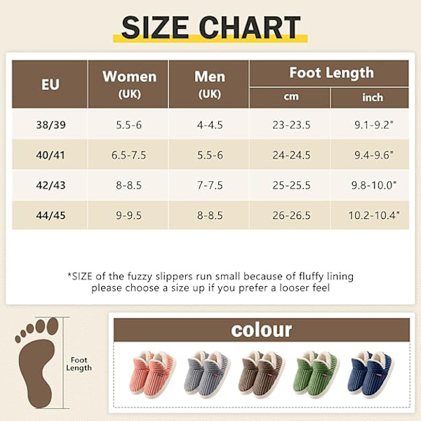 Halkskyddade plyschtofflor för hemmet, unisex molntofflor för kvinnor och män brown 38-39