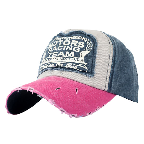 Kirjailtu säädettävä baseball-lippis miehille ja naisille, hihnasuljenta Pink