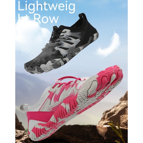 Unisex Vandresko til Mænd og Kvinder - Atletiske Vandsportsko, Barefodssko, Aqua Sko, Svømmesko, Strand Sko Dark Pink 35