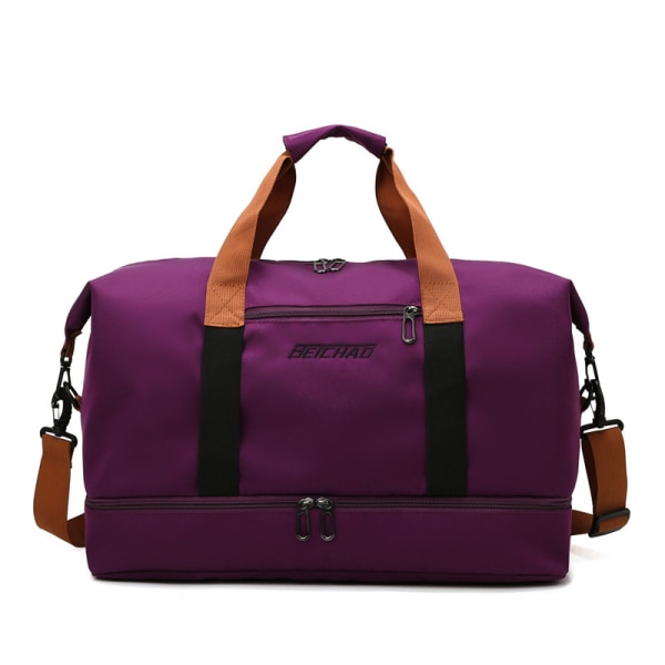 Reseväska med stor kapacitet, lätt träningsväska för resor Purple