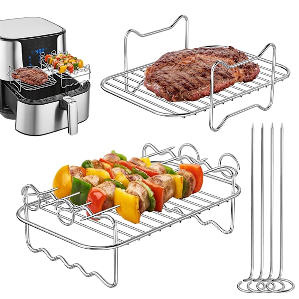 2-pack Luftfritösställ Kompatibelt med Ninja Food Dual Zone Luftfritös