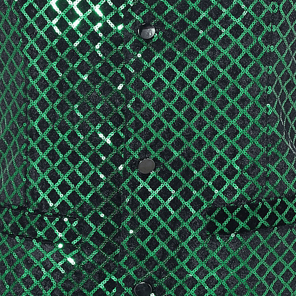 Satinväst för Herrar med V-ringning för Fest och Nattklubb - Metallic Väst green XL