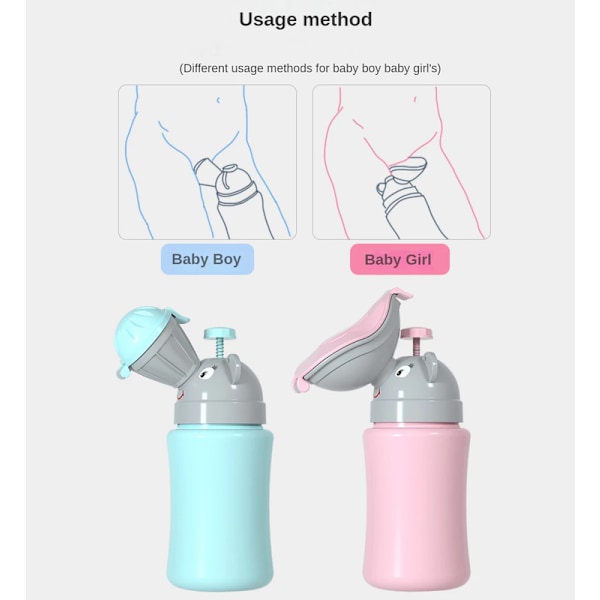 Bärbar hygienisk toaletturinal för pojkar och flickor, läckagesäker potta för utomhus- och bilresor Boy