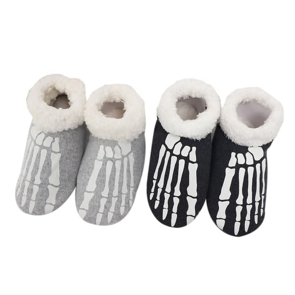 Topplapper Sokker Vinter Stopper Sokker Lysende Skjelett Sko grey S(36-37)