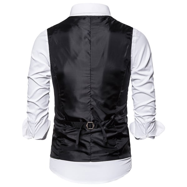 Herr Paisley Klänning Kostym Väst Blommig viktoriansk smoking väst Black XL
