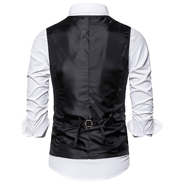 Paisley väst för män, blommig, viktoriansk smokingväst black XL