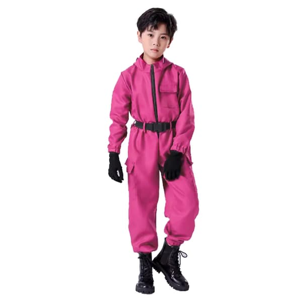 Squid Game 2 Barnevakt Jumpsuit med Maske Clothes+triangular mask 130