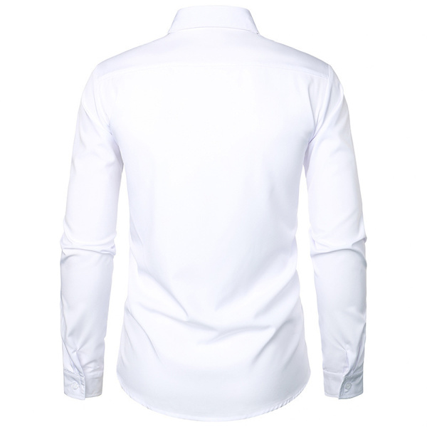 Miesten Tuxedo-paidat Slim Fit Rypytetty Hää- ja Illallinen Yläosat white XL
