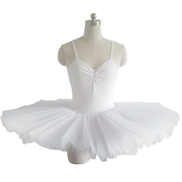 Ballerinadräkt, Barnbalettkostym Kvinnor Balett Danskläder white M