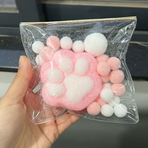 Stressboll, för avkoppling, kattp tass Purple