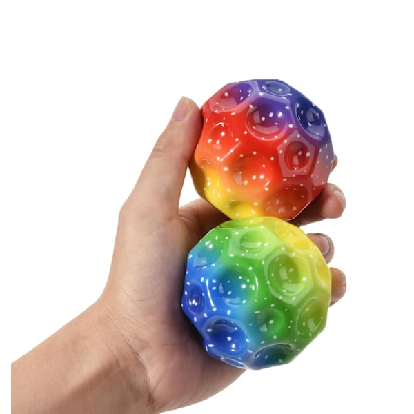 3 st flerfärgade rymdhoppbollar, minijumpbollar Combination 1