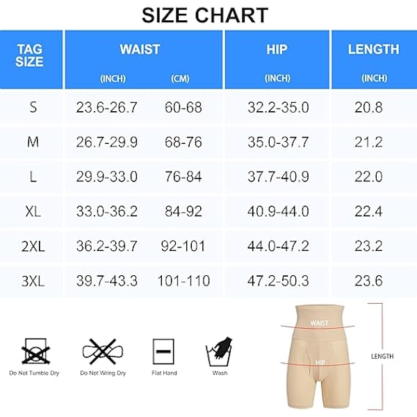 Män Shapewear Shorts med Magkontroll Hög Midja Slankare Kroppsshaper black S