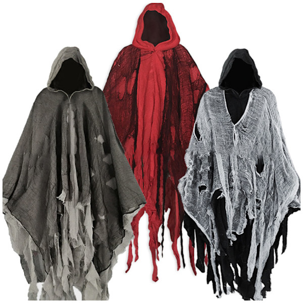 Halloween-aaveasu Aikuisille Pelottava Halloween-viitta Huppuineen black
