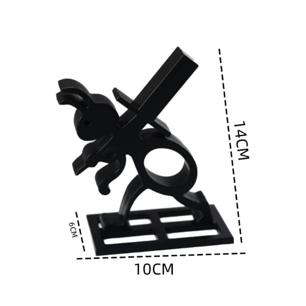 Tissueholder med dyredesign for bad, moderne kunstoppbevaring Black