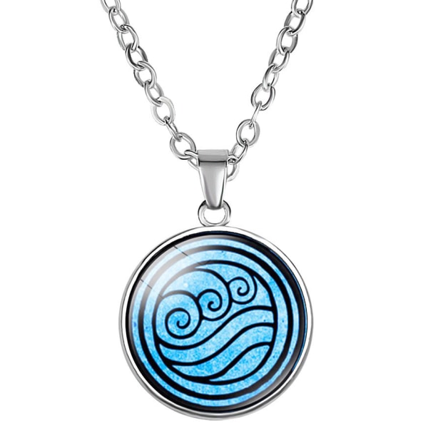 Avatar The Last Airbender Halsband Kingdom Smycken Air Nomad Fire And Water Pendant blue 2