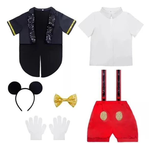 5PCS Pojkar Tecknad Mus Cosplay Kostym 90