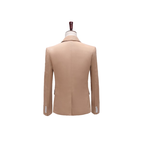 Miesten 2-osainen Slim Fit -puku Liike- ja Hääjuhliin Light coffee XL