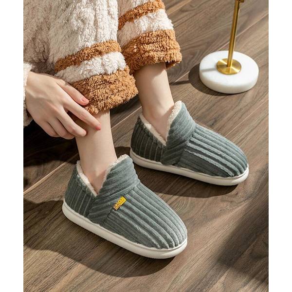 Halkskyddade plyschtofflor för hemmet, unisex molntofflor för kvinnor och män grey 40-41