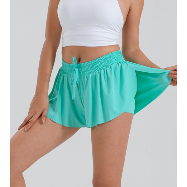 Atletiska shorts för tjejer Gym löparshorts för barn Light Green L