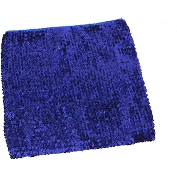 Glittrande Sekvenstop för Kvinnor, Metallisk Crop Top för Fest och Klubb Navy Blue
