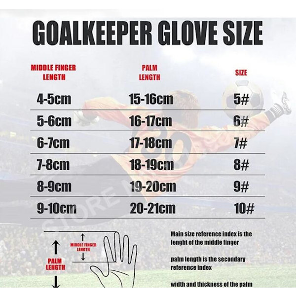 Fotball Keeperhansker Tykk Latex Fotballkamp Grep Beskyttelse Red 8