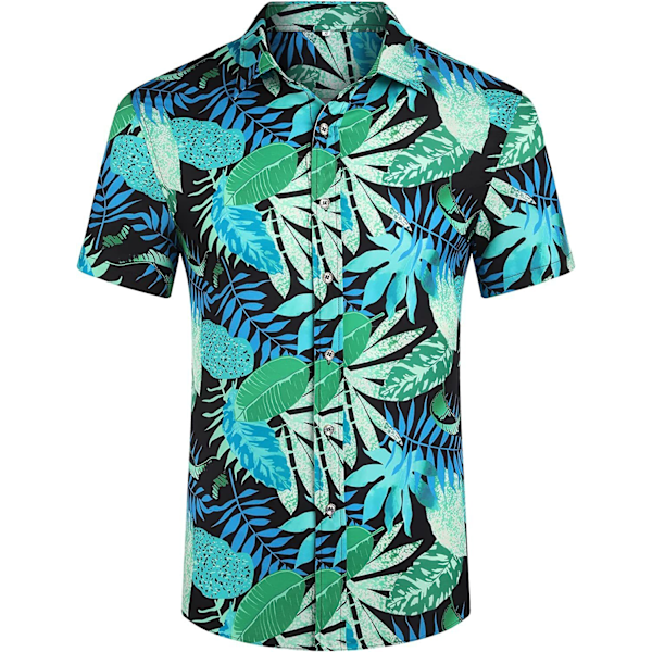Miesten Havaijilainen Paita ja Shortsit green XL